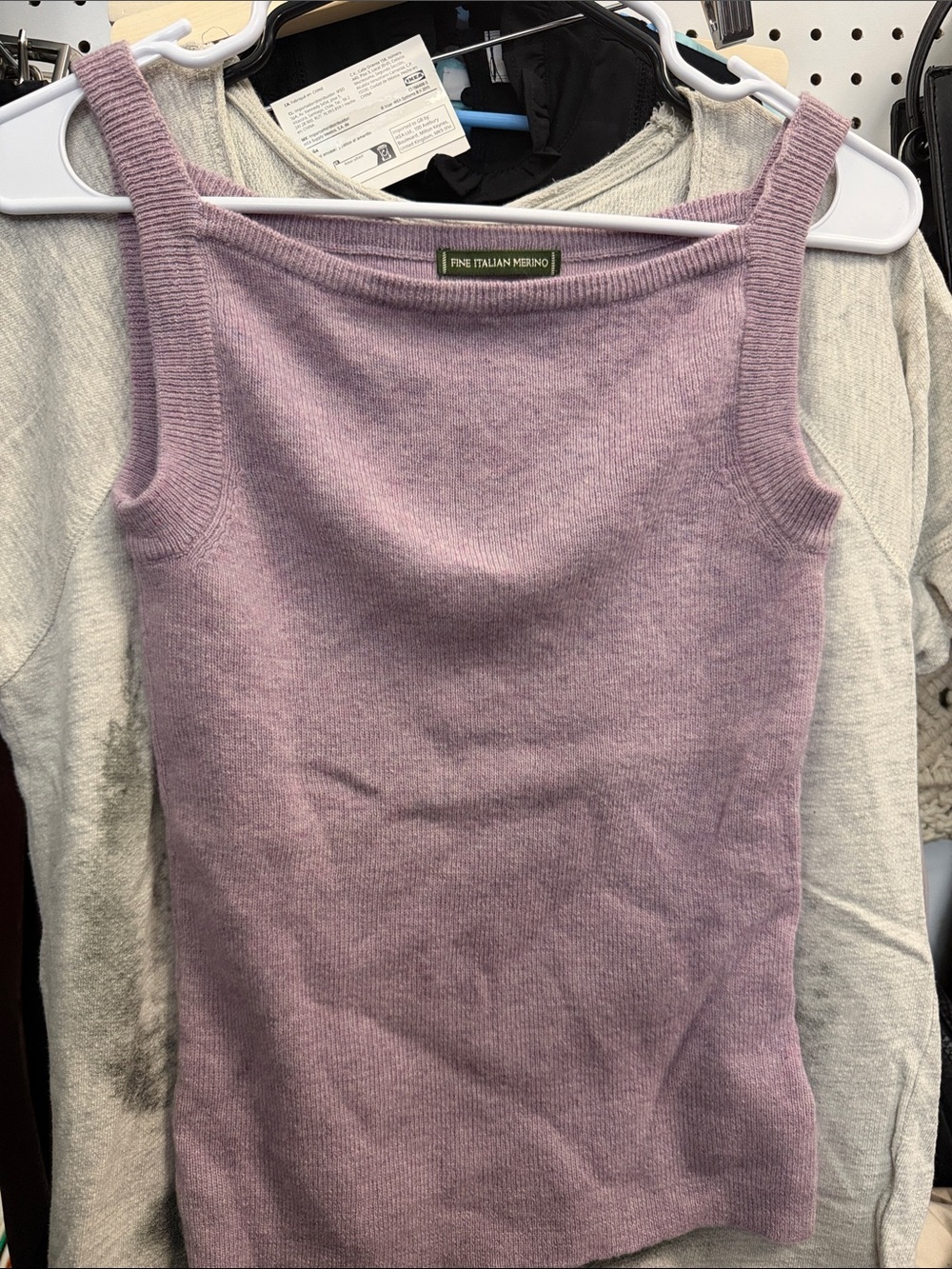 Lavender Ribbed Knit Tank Top